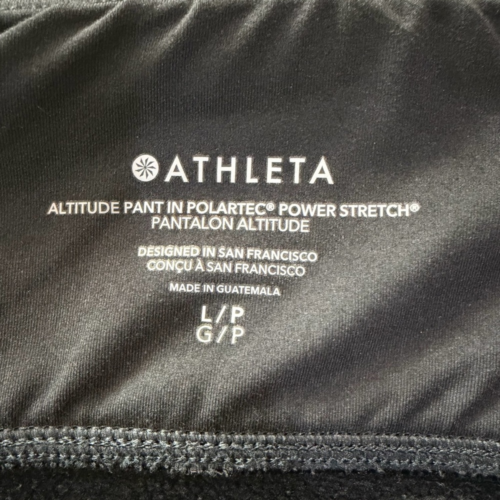 Athleta Altitude Pants Polartech Power Stretch Fleece Lined High Rise PL NWOT - Picture 16 of 16